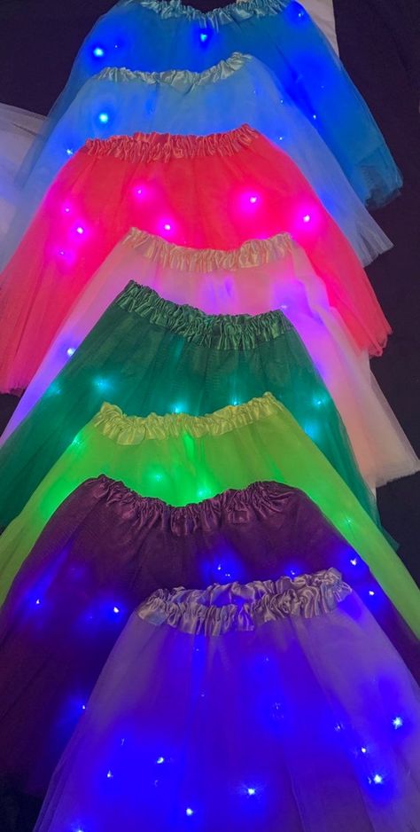 Glow Party Outfit, Led Tutu, Glow In Dark Party, Neon Birthday Party, Glow Birthday Party, Neon Birthday, Glow Birthday, Neon Outfits, Birthday Fits