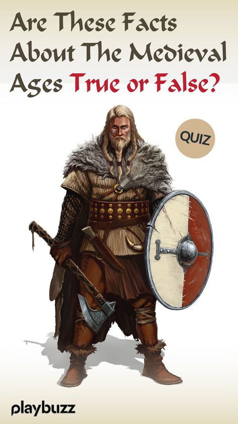 It's time to go back to a time where everything was quite different. When there were kings and queens, jesters, knights, fairs, castles, and pleeeenty of weird stuff we could have never imagined to have now! The medieval Age is something gorgeous and super interesting but... do you think you can guess if these facts are true or false? #PlaybuzzQuiz General Knowledge Trivia Celebrities Retro Books Art History True Or False Medieval Ages Ancient Castle Medieval Facts, People With Freckles, Ancient Castle, History Quiz, Playbuzz Quiz, Medieval Ages, Test Quiz, True Or False, Trivia Quizzes