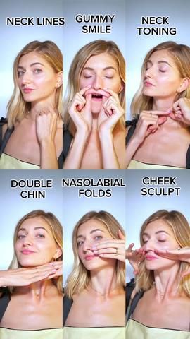 Salad Ceasar, Exercise Face, Devi Sri Prasad, Face Lift Exercises, Face Yoga Exercises, Facial Yoga, Neck Exercises, Eye Exercises, Face Exercises