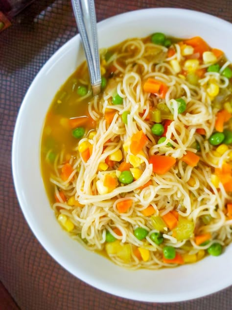 20-Minute Meal: Vegetable Ramen Noodle Soup - Strong.Bold.Healthy. Ramen Noodle Dishes Simple, Ramen Vegetable Soup, Beef And Ramen Vegetable Soup, Vegetable Noodle Soup Vegetarian, Simple Ramen Soup Recipes, Knorr Chicken Ramen Noodle Soup, Spaghetti Noodle Soup Recipes, Ramen Noodle Recipes Soup Vegetarian, Vegetarian Ramen Soup