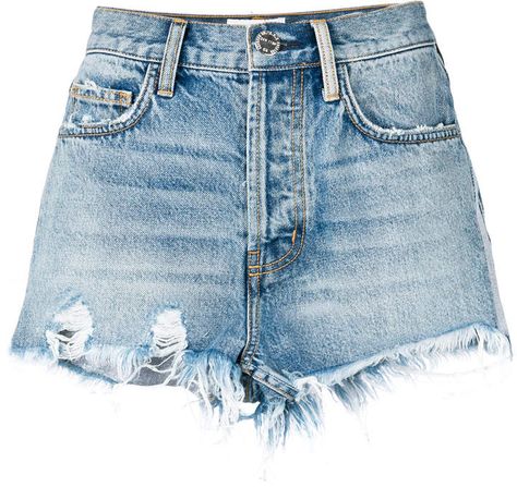 Summer Jean Shorts Outfit, High Waisted Ripped Shorts, Green Plaid Pants, Distressed High Waisted Shorts, Blue And White Jeans, Highwaist Shorts, Denim Shorts Style, Shorts Ripped, Womens High Waisted Shorts