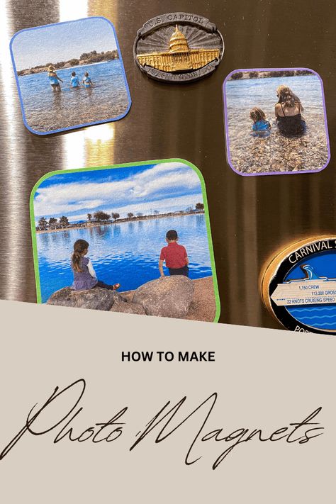 How To Make Picture Magnets, Diy Photo Fridge Magnets, Diy Magnets Photo, Diy Photo Magnets Gift Ideas, Diy Fridge Magnets Photo, How To Make Refrigerator Magnets, Diy Magnets Fridge Craft Ideas, Sublimation Magnet Ideas, Diy Photo Magnets