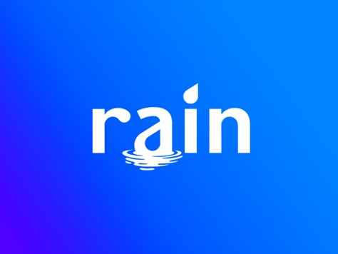 Rain logo by Darya Gilmutdinova on Dribbble Rain Graphic Design, Rain Logo Design, Semantic Typography, Rain Logo, Forest Logo, Arrows Graphic, Concert Flyer, Yoga Logo, Handmade Thank You Cards