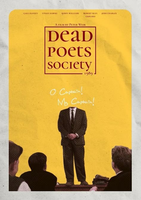 Cinema Posters Vintage, Vintage Movie Posters Aesthetic, Movie Posters Minimalist Graphic Design, Dead Poets Society Poster, Retro Film Posters, Sound Of Metal, Famous Movie Posters, Society 1989, Retro Movie Posters