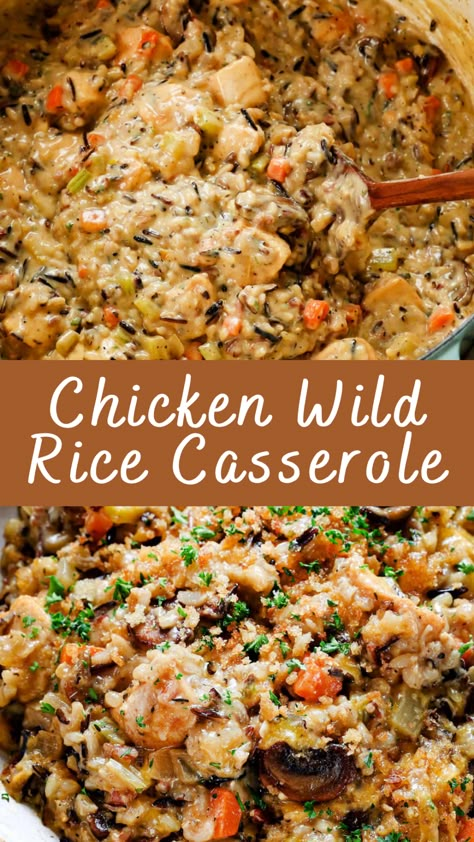 Chicken Wild Rice Casserole Recipe | Cheff Recipes Recipes With Chicken Casserole, Creamy Chicken And Wild Rice Casserole, Wild Rice Hotdish Chicken, Pork Chops And Wild Rice Casserole, Dump And Bake Chicken And Rice Casserole, Rice A Roni And Chicken Recipes, Recipes With Wild Rice Healthy, Chicken And Minute Rice Casserole Recipes, Uncle Bens Wild Rice Recipes Chicken