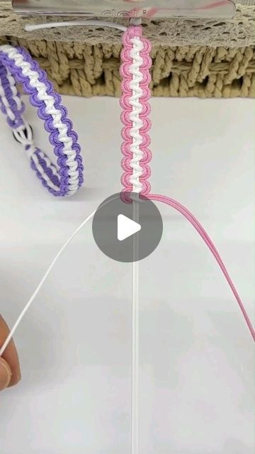 _mamta_250 on Instagram Bracelet Making Tutorial, Handmade Bracelets Tutorial, Crochet Bracelets, Handmade Tutorial, Macrame Bracelet Tutorial, Diy Friendship Bracelets Tutorial, Braided Bracelet Diy, Friendship Bracelet Patterns Easy, String Crafts