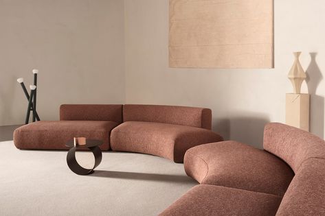 Curve Sofa, Cosy Sofa, Italian Furniture Brands, Curved Sectional, Contemporary Furniture Design, Curved Sofa, Design Del Prodotto, Organic Design, Italian Furniture