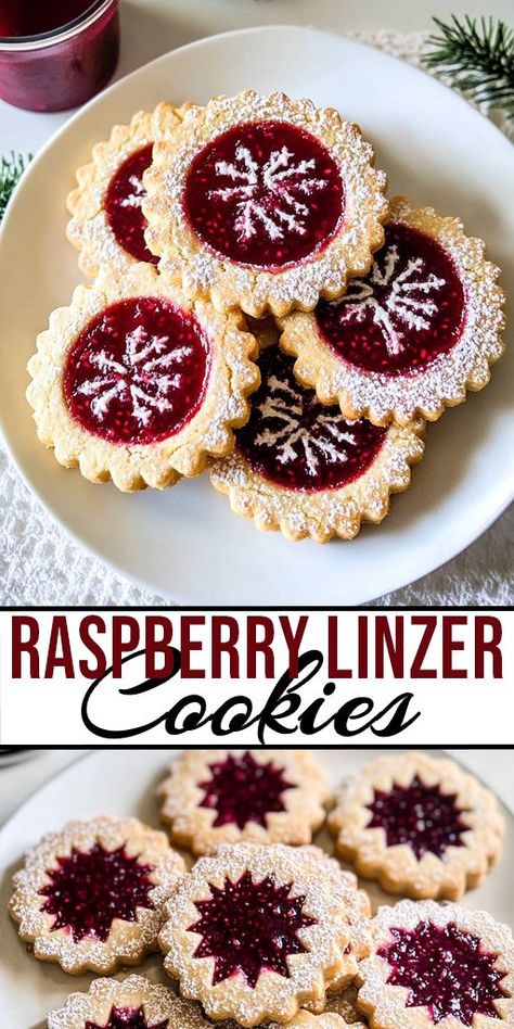 🌟 Indulge in the delightful world of Raspberry Linzer Cookies! These buttery, almond-flavored treats are a perfect balance of sweet and tart, making them an ideal addition to your holiday cookie platter or a charming dessert for any occasion. 🍪❤️ ✨ Get Started with Your Raspberry Linzer Cookies! Don’t wait to experience the joy of baking these beautiful cookies!🥳👩‍🍳 #LinzerCookies #RaspberryCookies #BakingRecipes #HolidayBaking Cranberry Linzer Cookies, Linzer Cookies Christmas, Recipes With Raspberry Jam, Almond Raspberry Cookies, Linzer Tart Cookies, Raspberry Cookie Recipes, Raspberry Linzer Cookies, Almond Jelly, Linzer Cookie