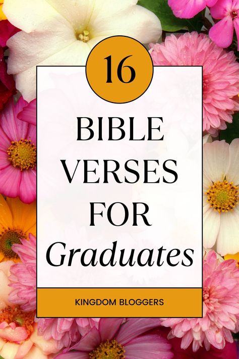 Celebrate this milestone with a collection of inspiring Bible verses perfect for graduates stepping into a new chapter of life. These scriptures offer wisdom, encouragement, and reassurance for facing the future with faith and courage. Whether embarking on further studies, starting a career, or exploring new paths, these verses provide a spiritual compass for navigating all of life's exciting transitions. Graduation Verses Scriptures, Bible Verses For Senior Quotes, Graduation Bible Verses Scriptures, Bible Verse Senior Quotes, Senior Quotes Bible Verses, Bible Verse For Graduation, Bible Verses For Graduation, Graduation Motto, Graduation Scripture