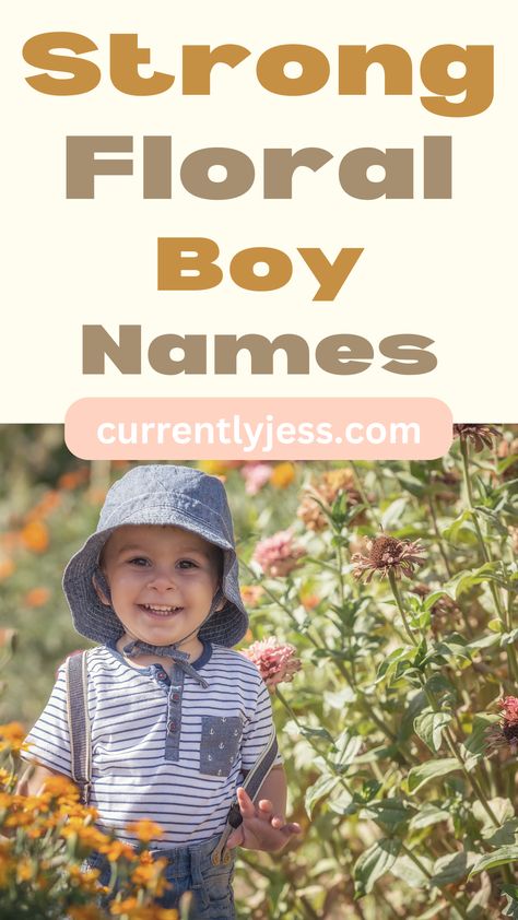 Plant Names For Boys, Flower Names For Boys, Nature Inspired Boy Names, Cottagecore Boy Names, Name Inspiration Boy, Boy Namea, Nature Boy Names, Flower Baby Names, Boys Names Unique