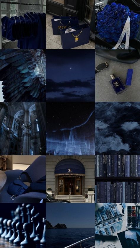 Dark Blue Rich Aesthetic, Oxford Blue Aesthetic, Dark Academia Blue Aesthetic, Dark Blue And Black Wallpaper, Blue Tone Aesthetic, Navy Blue Aesthetic, Portrait Drawing Tips, Sunset Color Palette, Blue Aesthetics