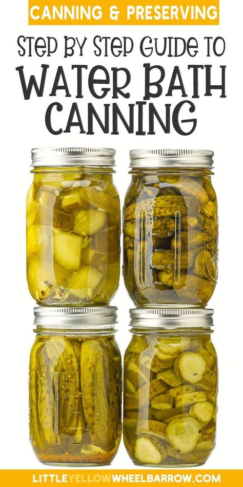 Canning Squash, Hot Water Bath Canning, High Acid Foods, Water Bath Canning Recipes, Canning Jam Recipes, Easy Canning, Pressure Canning Recipes, Canning Process, Canning 101