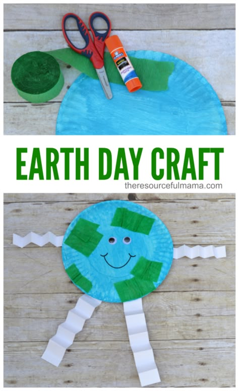 This Earth day craft is a very fun and simple way to teach kids about our planet using paper plates. Preschool Earth Day, Earth Day Theme, April Preschool, Earth Day Craft, Earth Week, Earth Day Projects, Earth Craft, April Crafts, April Art