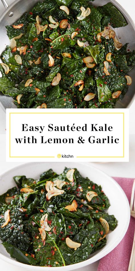 How To Cook Kale - Easy Sauteed Kale Recipe | Kitchn Dietary Guidelines, Sautéed Kale, How To Cook Kale, Sauteed Kale, Easy Skillet, Kale Recipes, Healthy Side Dish, Feel Good Food, Healthy Side