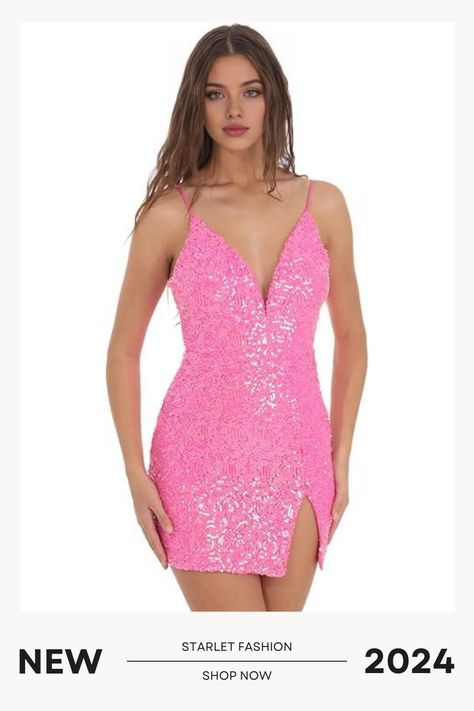 Make a statement with this show-stopping pink sequined dress from Starlet Fashion Perfect for a night out with friends or a romantic evening, this dress features a daring neckline and a flattering fit that's sure to turn heads. Complete your look with heels and accessories that sparkle as bright as you do Embrace the latest fashion trends in 2024 and get ready to slay the night away!
.
#FashionTrends2024 #PinkSequinedDress #NightOutOutfit #StarletFashion #EveningWearInspo #GlamorousStyle Pink Sequin Dress, Pink Dress Short, Colorful Glitter, Sequin Bodycon Dress, Night Out With Friends, Loungewear Jumpsuit, Statement Dress, Glamorous Style, Club Night