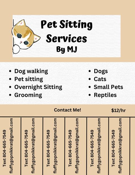 Dog Sitting Business, Dog Walking Business, Pet Sitting Services, Pet Services, Business Jobs, Pet Sitting, Pet Sitters, Service Animal, Cat Sitting