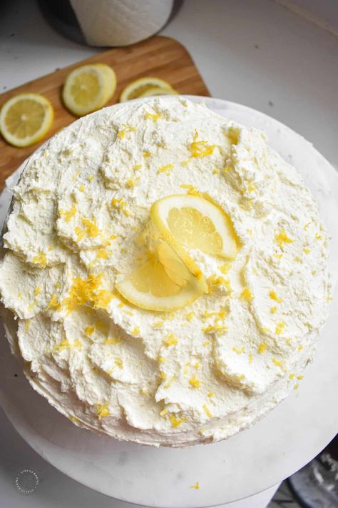 Rustic Lemon Cake, Almond Flour Lemon Cake, Light Lemon Cake, Lemon Torte, Italian Lemon Cake, Make Almond Flour, Lemon Cake Recipe, Whipped Cream Frosting, Best Cakes