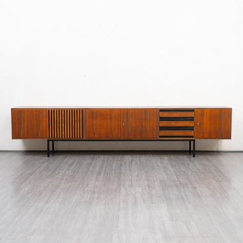 Listed on VNTG.com: 1960s extra long sideboard | #vntg #vintage Sideboard Ideas, Extra Long Sideboard, Retro Sideboard, Walnut Sideboard, Vintage Sideboard, Extra Long, Sideboard Storage, Interior Art, Sideboard