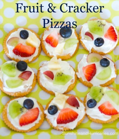 Easy Toddler Snacks, Easy Fruit Pizza, Kids Snack Food, Easy Snacks For Kids, Camping Snacks, Snacks To Make, Quick Recipes Snacks, No Bake Snacks, Fun Snacks For Kids