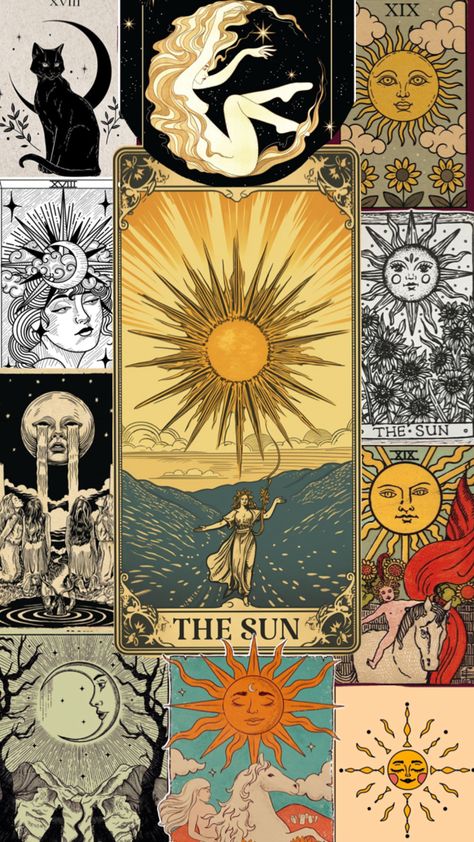 Ezreal League Of Legends, Sun And Moon Tarot, Sun Tarot Card, Sun Wallpaper, The Sun Tarot Card, The Sun Tarot, Pastel Poster, Peace Illustration, Witchy Wallpaper