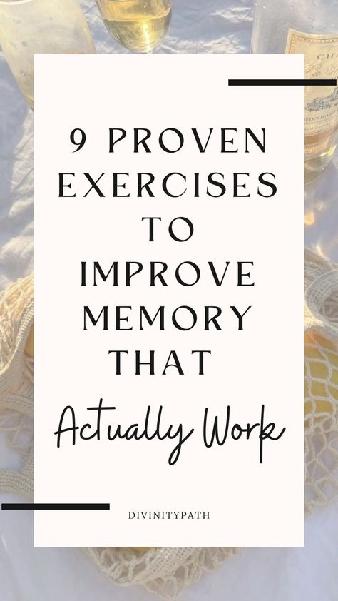 🧠 Boost your brain power with these 9 proven exercises to improve memory! 💪 From brain teasers to physical activities, these techniques actually work. #memoryimprovement #brainhealth #mentalwellness Improve Memory Brain, Brain Tips, Brain Gym Exercises, Memorization Techniques, Improve Brain Power, Alzheimer's Prevention, Memory Exercises, Memory Test, Memory Retention