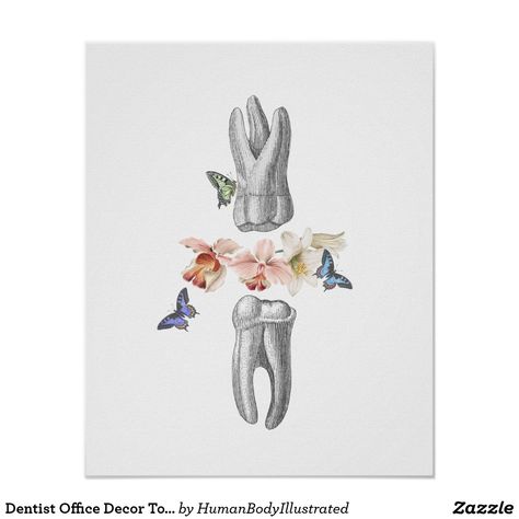 Dental Decor, Tooth Anatomy, Dental Wall Art, Dental Wallpaper, Teeth Anatomy, Dentist Art, Tooth Tattoo, Dentist Office Design, Dental Posters