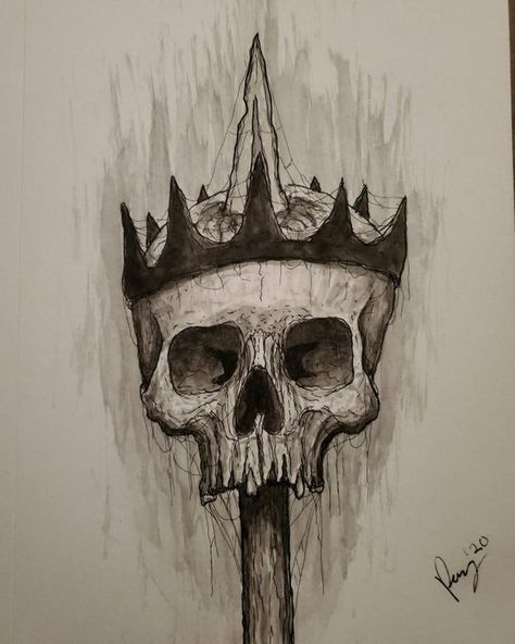 Crown Sketch, Goth Drawings, Odyssey Art, Skull With Crown, Crown Drawing, Fantasy Map Making, Crown Art, Music Poetry, Award Ideas