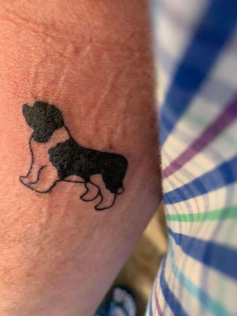 Newfoundland Dog Tattoo, Newfoundland Tattoo, Newfie Dog, Patchwork Sleeve, Newfoundland Dog, Dog Tattoo, Dog Tattoos, Newfoundland, Tattoo Ideas