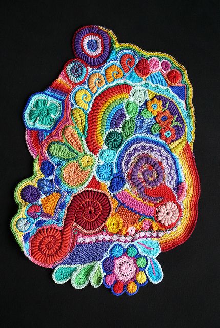 Freeform Crochet Gallery on Flickr  (Scrumble by hykevandermeer) Crochet Freeform, Free Form Crochet, Crocheted Dress, Crochet Geek, Form Crochet, Freeform Crochet, Art Yarn, Crochet Free, Irish Crochet