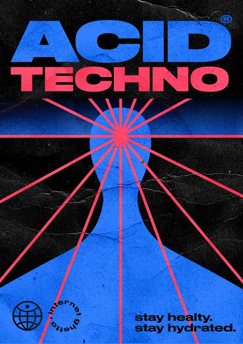 Techno Poster, Acid Design, Acid House Rave, Acid Graphics, Rave Poster, Art Techno, Rave Art, Berlin Techno, Techno Style