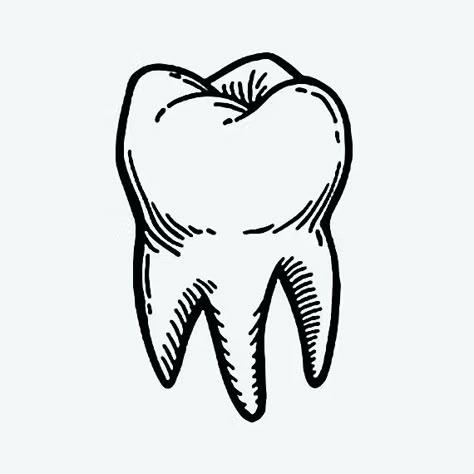 Tooth Outline Tattoo, Tooth Tattoo Flash, Tooth Line Art, Tooth Drawing Simple, Tooth Flash Tattoo, Boygenius Tooth Drawing, Tooth Linocut, Simple Patch Work Tattoo Ideas, How To Draw A Tooth