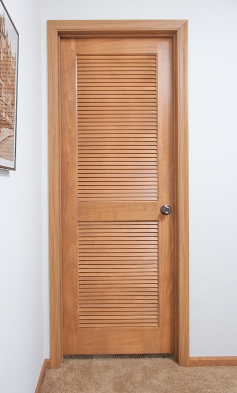 vented doors for furnace rooms | Louvered Utility Room Door 1 image Vented Closet Doors, Vented Doors For Furnace Room, Toilet Doors Ideas, Utility Door Ideas, Door With Louvers, Doors With Louvers, Louvered Door Ideas, Toilet Door Ideas, Toilet Door Design