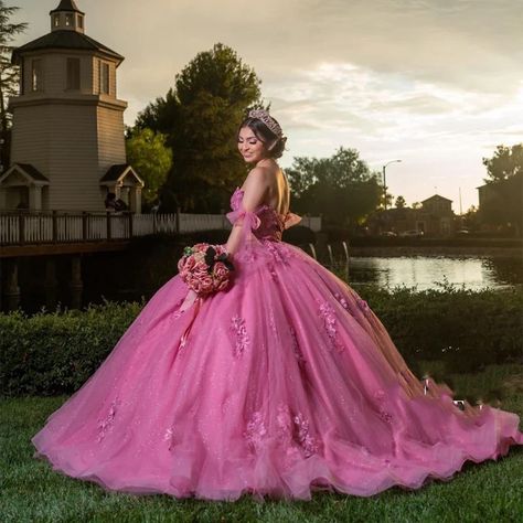 Dark Pink Quince Dress, Magenta Quinceanera Dresses, Hot Pink Quince Dress, Dark Pink Quinceanera Dresses, Hot Pink Quinceanera Dresses, Lavender Prom Dress Long, Sweet 16 Gowns, Pink Quinceanera Dresses, Dresses Puffy