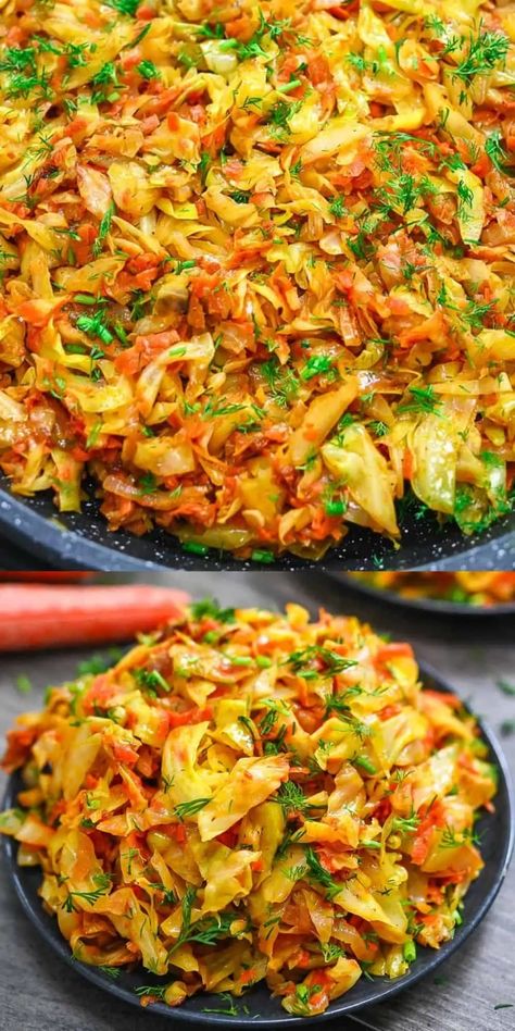 Shredded Chicken Crockpot Recipes, Cooking Scallops, Cabbage Chicken, Sauteed Cabbage, Chicken And Cabbage, Decorações Com Comidas, Shredded Chicken Recipes, Resep Diet, Best Healthy Recipes