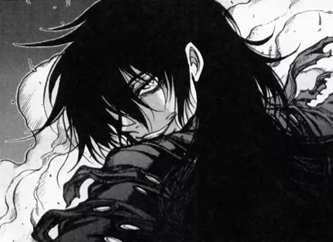 Hellsing Ultimate Icons, Hellsing Ultimate Anime, Alucard Hellsing, Hellsing Alucard, Hellsing Ultimate, Dark Icons, Manga Icons, Manga Panels, Profile Pictures