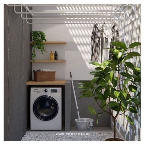 Laundry Room Outdoor Ideas, Outside Laundry Area, Service Area Ideas, Laundry Area Outdoor Small Spaces, Small Outdoor Laundry Area, Service Area Design, Outdoor Laundry Area Patio, Laundry Room Design Outdoor, Small Laundry Area Ideas