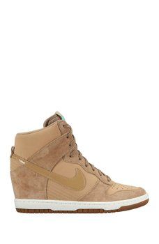 Nike - Dunk Sky Hi Essential Wedge Sneaker Nike Sky High Wedge Outfit, High Top Nikes Womens Outfit, Womens High Top Sneakers Outfit, High Top Sneakers Outfit, Nike Wedge Sneakers, Women High Top Sneakers, Wedge High Tops, Taupe Shoes, High Top Wedge Sneakers