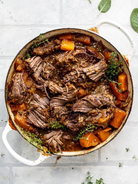 Cider Braised Pot Roast with Caramelized Onions and Cauliflower Rice Fall Dinner Recipes Make Ahead, Healthy Roast Recipes, Fall Healthy Dinner Recipes, Healthy Pot Roast, Braised Pot Roast, Best Old Fashioned Recipe, Fall Comfort Food Recipes, Unique Food Recipes, Braised Beef Recipes