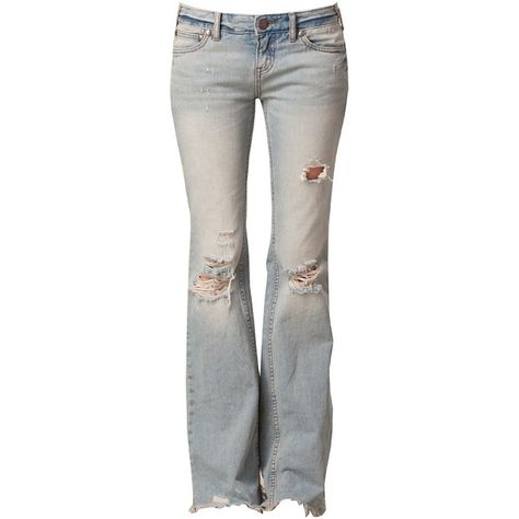 Free People Flare Destroyed Jeans ($235) ❤ liked on Polyvore Jeans Polyvore, Jeans Destroyed, Torn Jeans, Jeans Ripped, Stylish Jeans, Fashion Jeans, Tall Jeans, Free People Jeans, Stockholm Fashion