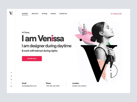 Personal Homepage Design, Cv Website Inspiration, Website Hero Design Inspiration, Best Portfolio Design Ideas, Design Portfolio Website Layout, Graphic Design Website Inspiration, Personal Blog Website Design, Website Portfolio Design Inspiration, Designer Website Portfolio