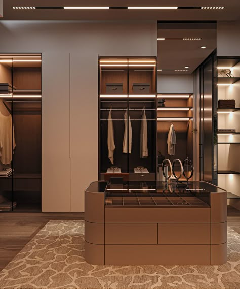 MASTER BEDRROOM :: Behance Walking Wardrobe, Egypt Design, Men's Closet, Online Design Services, Modern Closet, Head Board, Furniture Office, Walk In Wardrobe, Dressing Room Design