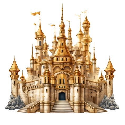 Cinderella Images, Castle Png, Gold Castle, Hipster Photography, Lost City Of Atlantis, Color Knowledge, Gold Clipart, Teddy Bear Images, Environment Props