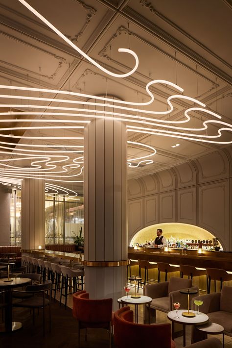 Best New Bars in Adelaide for a Drink or Two French Lighting, Bar Design Awards, Bar Ceilings, Design 2023, Drinks Design, Bar Design Restaurant, Restaurant Interior Design, Hotel Design, Cool Bars