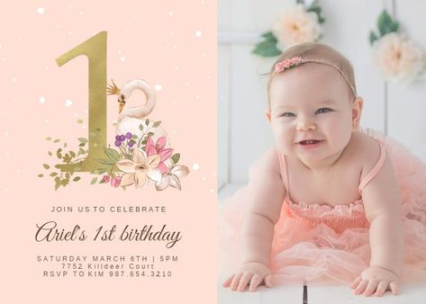 Baby Birthday Invitation Card, First Birthday Invitation Cards, Create Birthday Invitations, Online Birthday Invitations, Birthday Invitation Design, Birthday Invitation Cards, 1st Birthday Invitation Template, Birthday Invitation Card Template, Baby Birthday Invitations