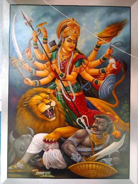 Mahisasur Mardini Images, Mahisasur Mardini, Durga Kavach, Parvati Maa, Mahakali Maa, Saraswati Painting, Lakshmi Maa, Indian Goddesses, Maa Image