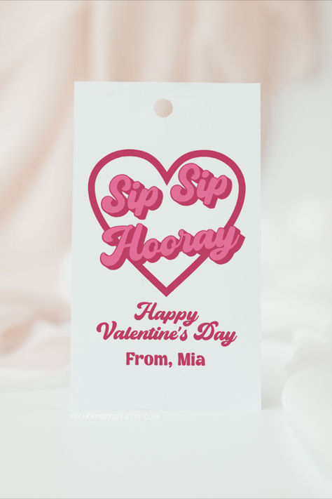 Printable Valentine for Silly Straw. Sip Sip Hooray, these valentines day classroom exchange tags are perfect for a crazy star Valentines Day Classroom, Straw Valentine, Sip Sip Hooray, Printable Valentine, Editable Template, Happy Valentines Day, Happy Valentine, Fun Stuff, Free Printables