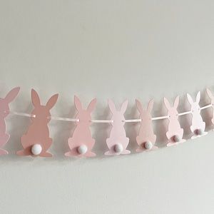 Easter Bunny Garland Bunny Baby Shower Easter Photo Props Baby Shower Bunny Decor Baby Shower Banner Nursery Decor Bunny - Etsy Bulgaria Flopsy Bunny Baby Shower Ideas, Bunny Themed Baby Shower Ideas Girl, Baby Shower Bunny Theme, Bunny Themed Baby Shower Ideas, Bunny Baby Shower Decorations, Rabbit Baby Shower Ideas, Easter Baby Shower Ideas, Bunny Baby Shower Ideas, Bunny Baby Shower Theme