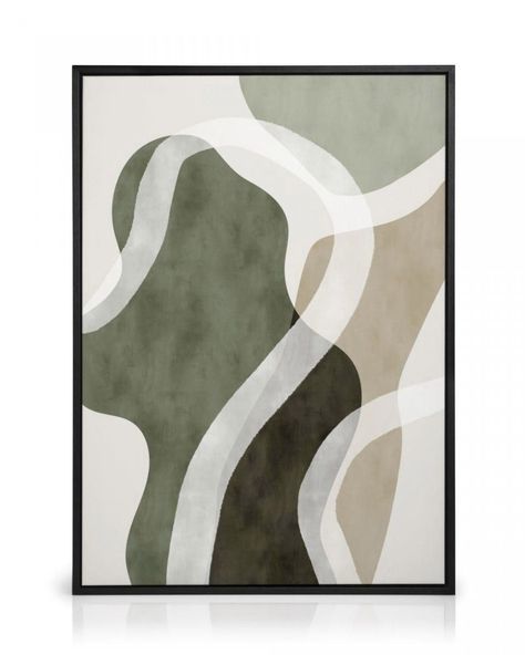 Abstract Green Shapes No1 Canvas print cm) Dark Green Wall Art, Art Neutral Colors, Neutral Pallet, Art Mini Toile, Abstract Wall Art Large, Green Abstract Painting, Green Canvas Art, Green Abstract Art, Green Artwork