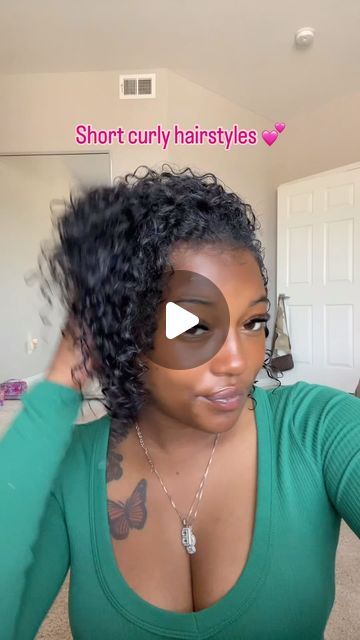 sierra b 🧡 on Instagram: "as a fellow short hair girly, i promise its hairstyles we can do! 🧡 and yes these styles are ALL hair type friendly!! #shortcurlyhairstyles #curlyshorthair #cuteshorthairstyles #blackwomenhairstyles" Black Curly Hair Styles Short Natural Curls, Short Curly Styles For Black Women, Relaxed Hairstyles Short, Natural Curly Bob Hairstyles, Natural Short Curly Hairstyles Ideas, Short Wash And Go Hairstyles, Baddie Curly Hairstyles Short, Natural Short Curly Hairstyles, How To Style Short Curly Hair