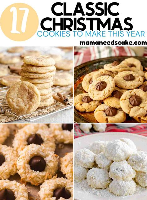 During the holidays, everyone enjoys a good classic cookie recipe. You can't go wrong with these soft and delicious options for classic Christmas cookies recipes. Christmas Baking Classic, Best Christmas Cookies For Gifts, Soft Holiday Cookies, Different Christmas Cookie Recipes, Christmas Cookies And Baking Group Board, Everything Christmas Cookies, Traditional Holiday Cookies, Easy Classic Christmas Cookies, Christmas Cookie Classics